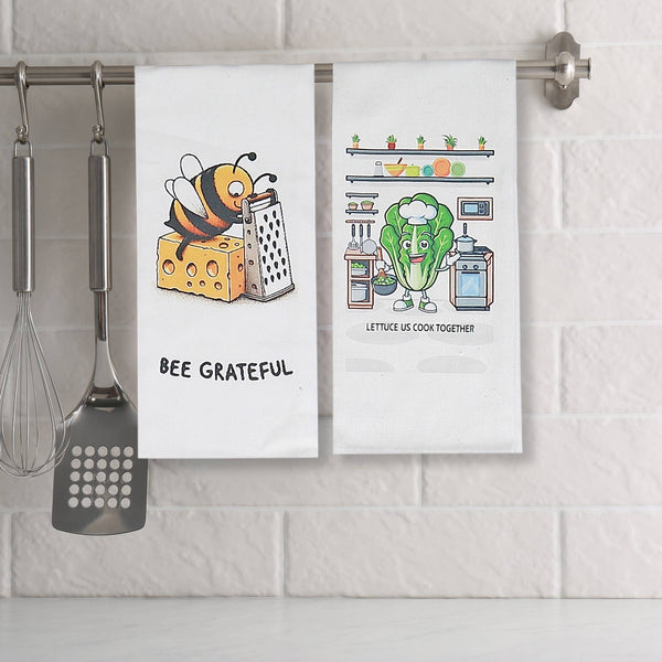 Printed Kitchen Towel Punny Sayings Assorted