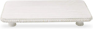 Medium Beaded white riser 16"