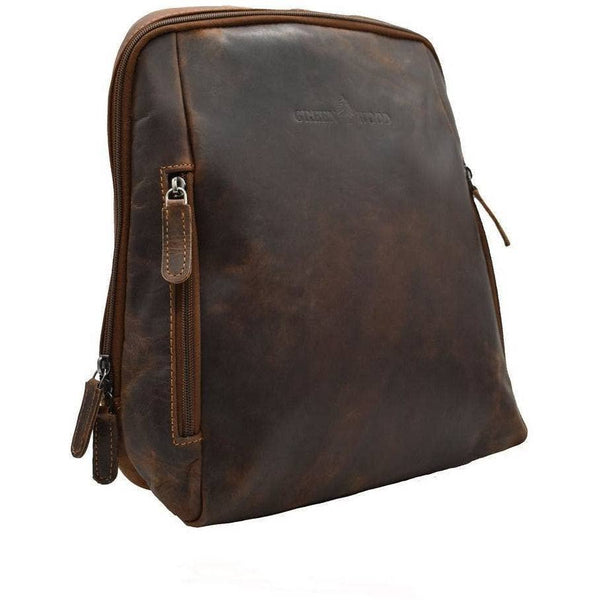 Leather Backpack Anna GW193042: Brown