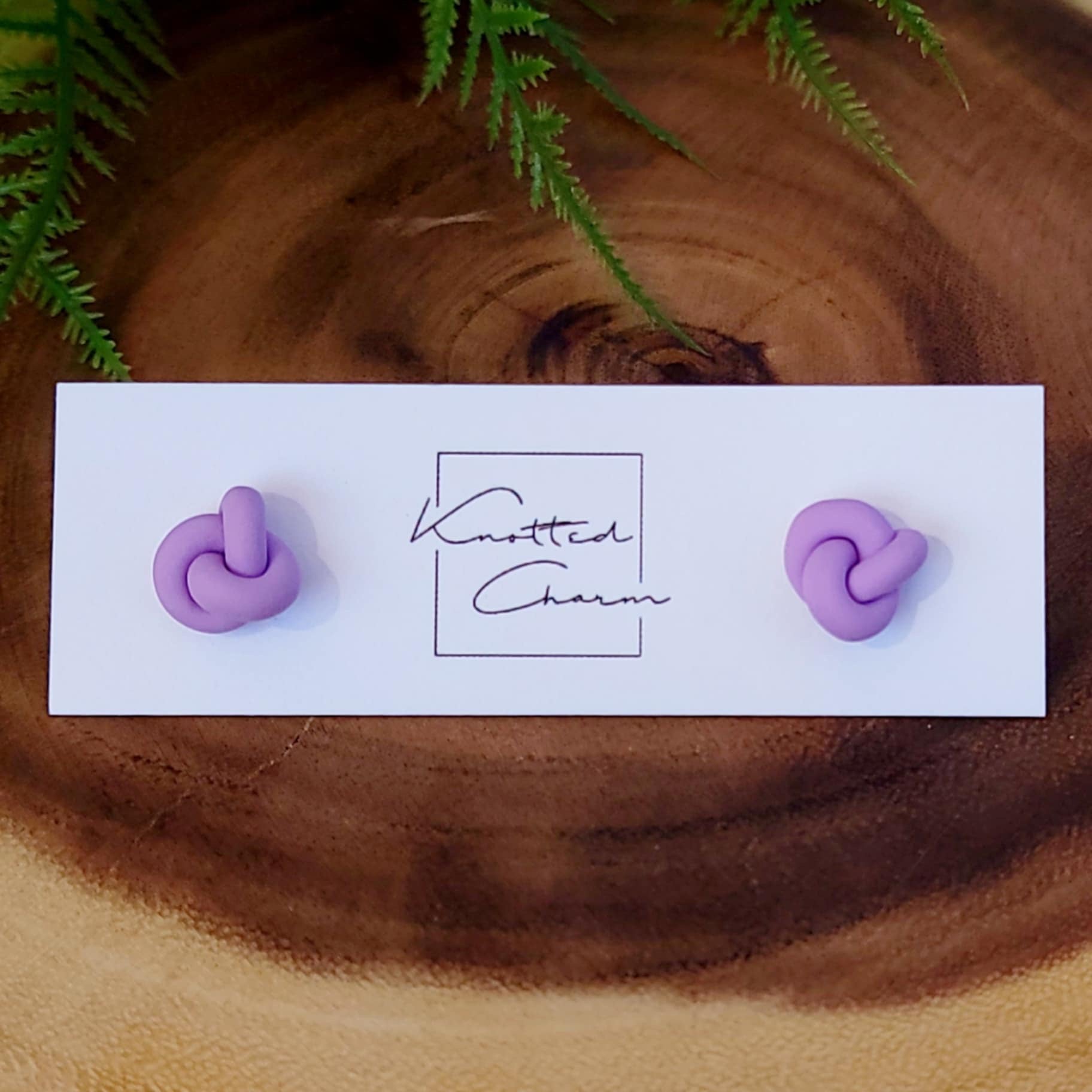 KC Knot Earrings - Lavender