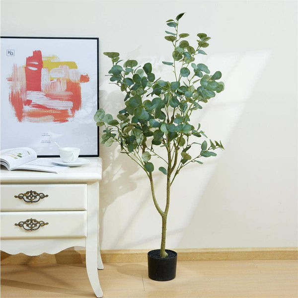 Artificial Eucalyptus Potted Plant - 47.24"H