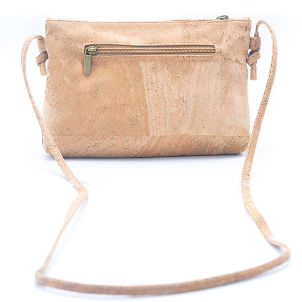 Natural Cork and Printed Design Women's Crossbody Bag BAG-22: B