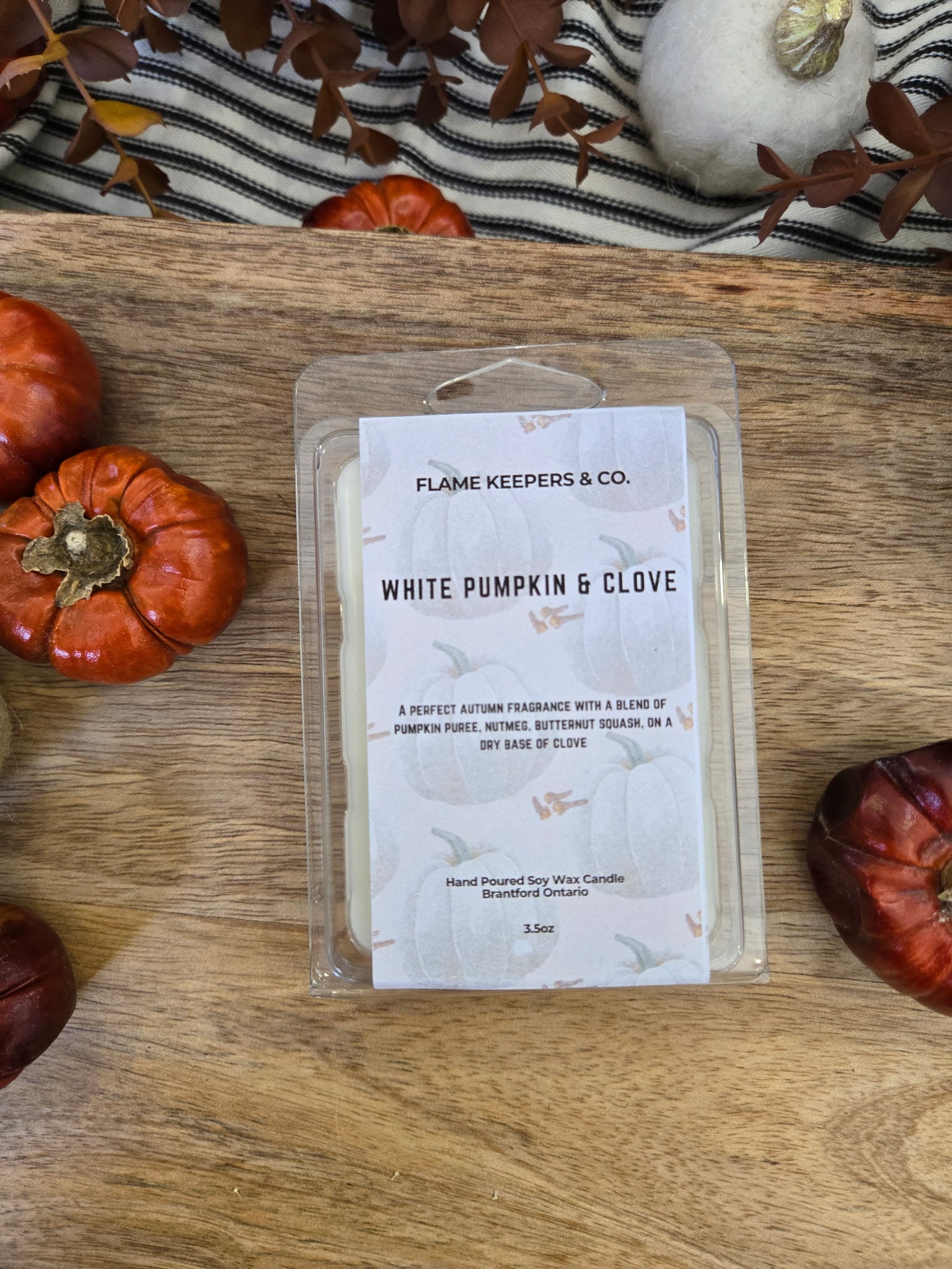 White Pumpkin & Clove 3 oz Soy Wax Melt