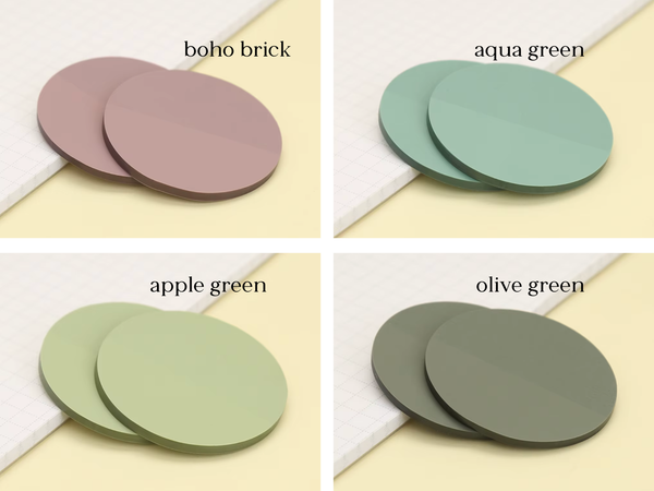 Translucent Circle Sticky Notes: Boho brick