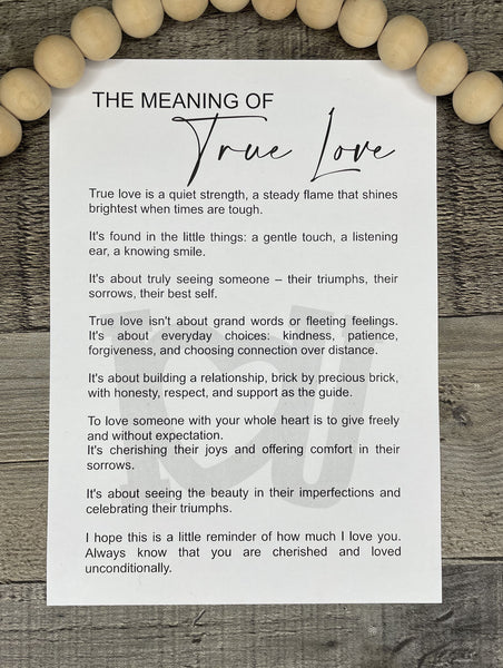 The Meaning Of True Love