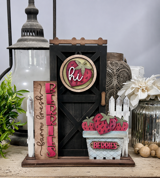 12" Standing Farmhouse Barn Door  - Interchangeable