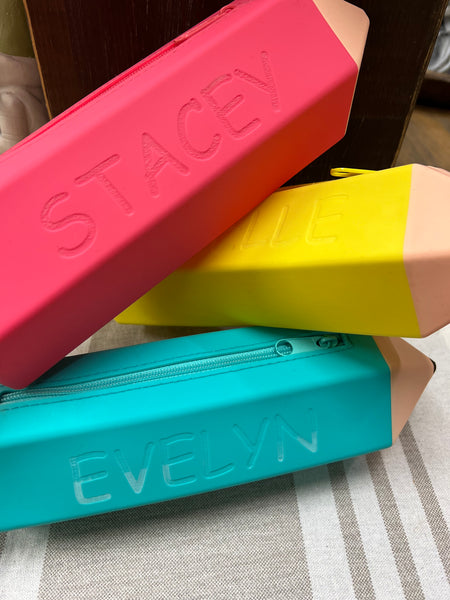 Personalized Silicone Pencil Case - 3 Colours