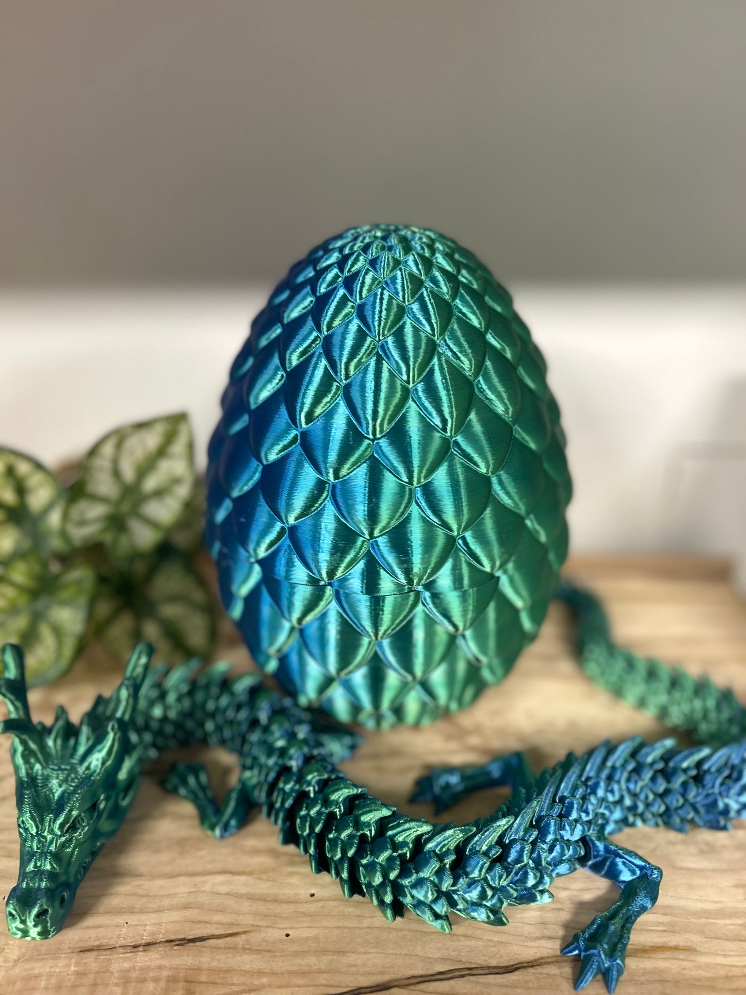 3D Printed Extra Large Dragon  & Egg - Assorted Colours
