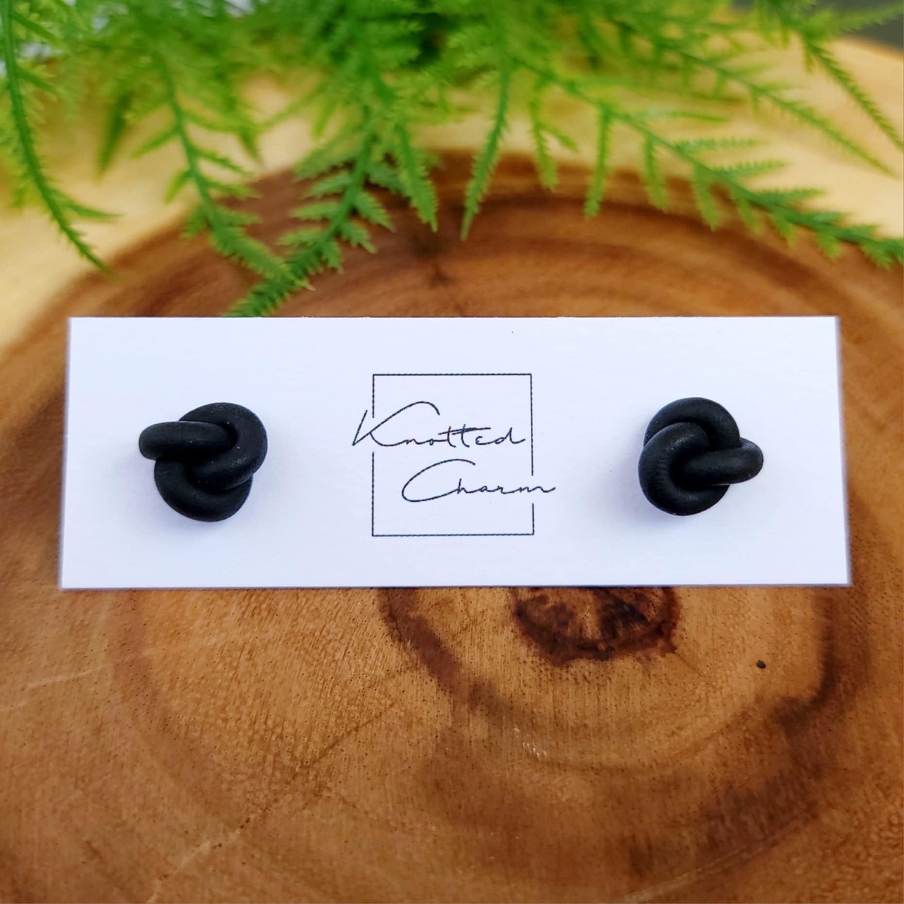 KC Knot Earrings - Black