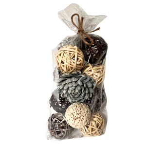 Decor Ball Mixed Pack - Grey/Natural/Dark Mix