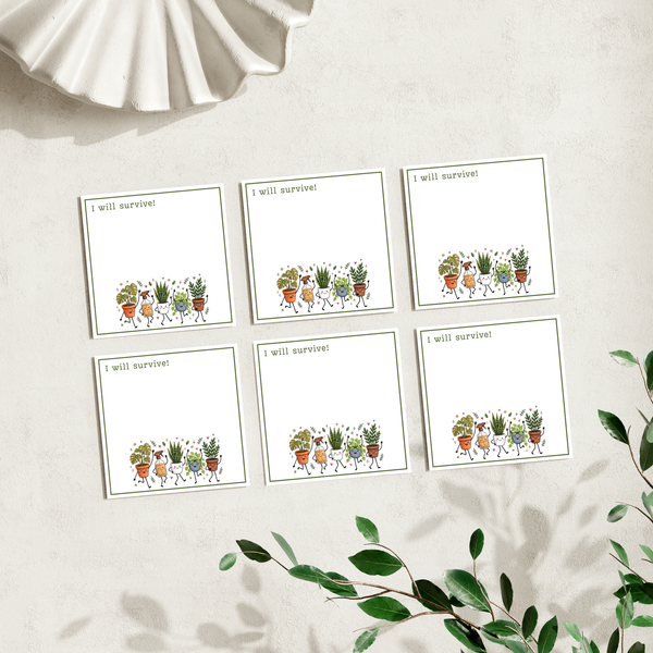 Funny Plants: 50 Sheet Post-It Note Notepad