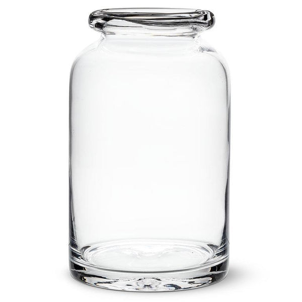 Tall Roll Top Bottle Vase - 8”H