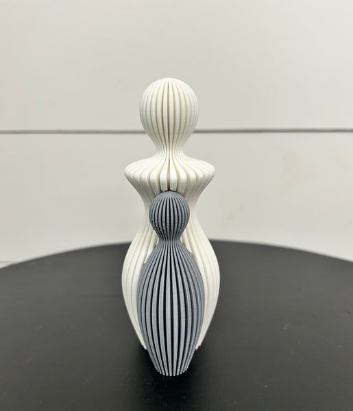 VM08 Customizable Family Statues- Mom & 1 Child Base Add Additional Parent/Child or Pets