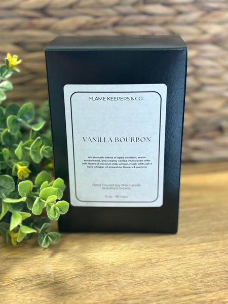 Vanilla Bourbon Soy Wax Jar Candle - 2 Sizes