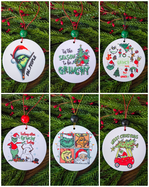 Green Character Ornament -Assorted