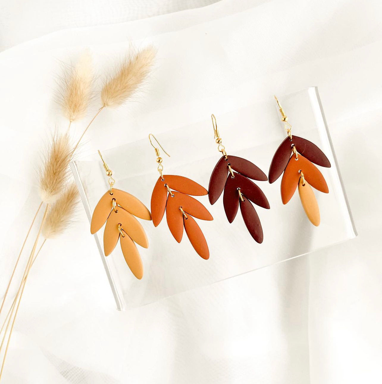 Fall Leaf Dangle Earring Set