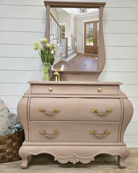 Damask 2pc Set - Entryway Hall Table Mini Bar