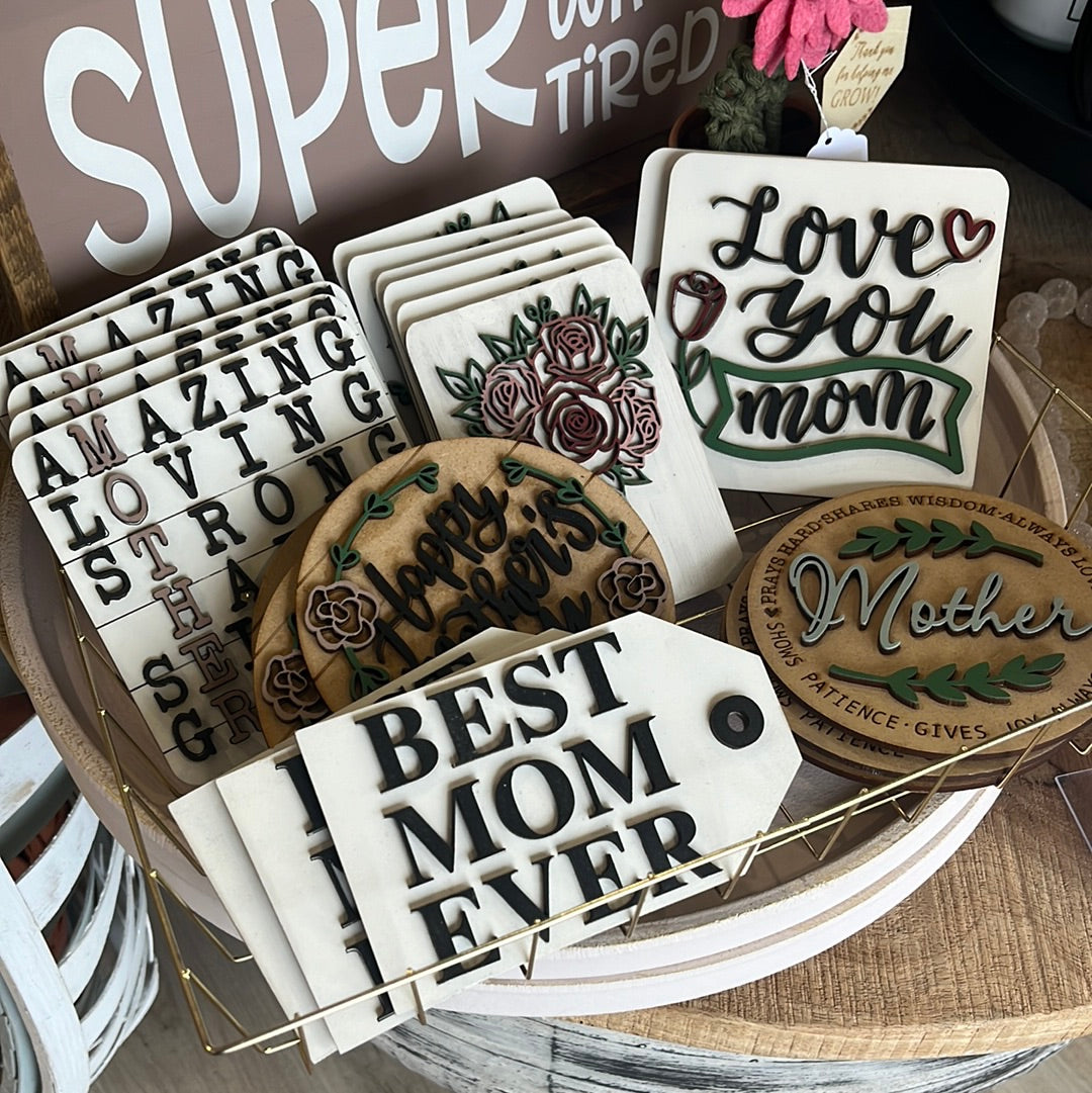 Mothers Day mini signs 2 for 10$