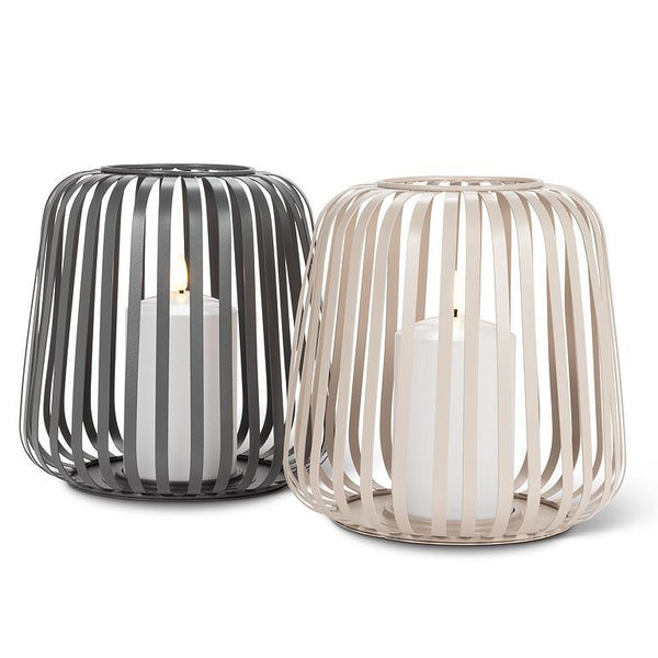 Large Cage Lantern W/LED Candle - Sand