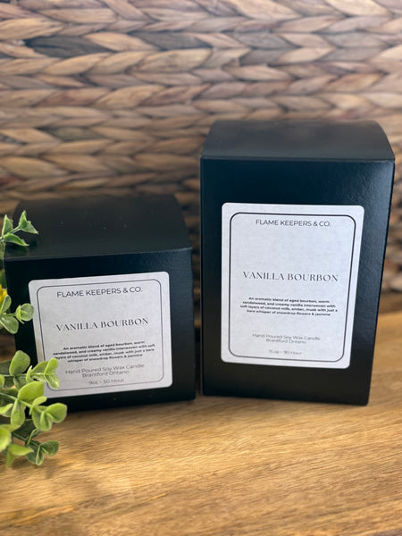 Vanilla Bourbon Soy Wax Jar Candle - 2 Sizes