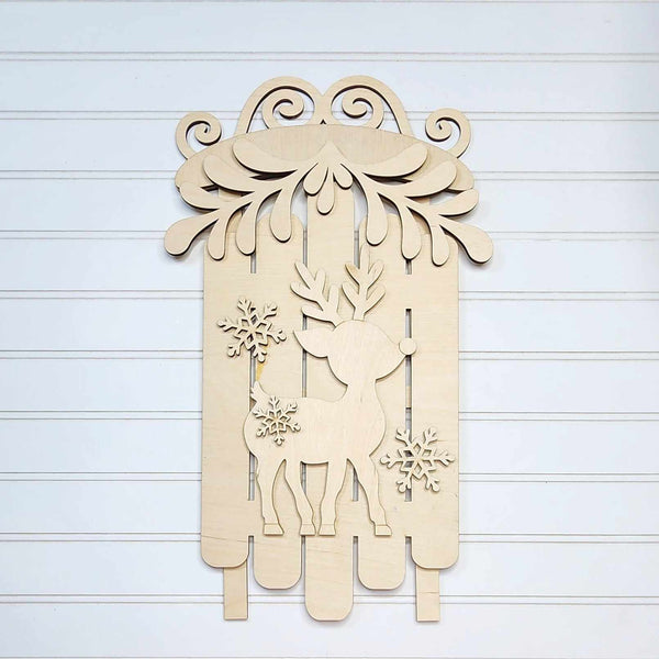 3D Leaning Reindeer Sleigh Instore Workshop Project