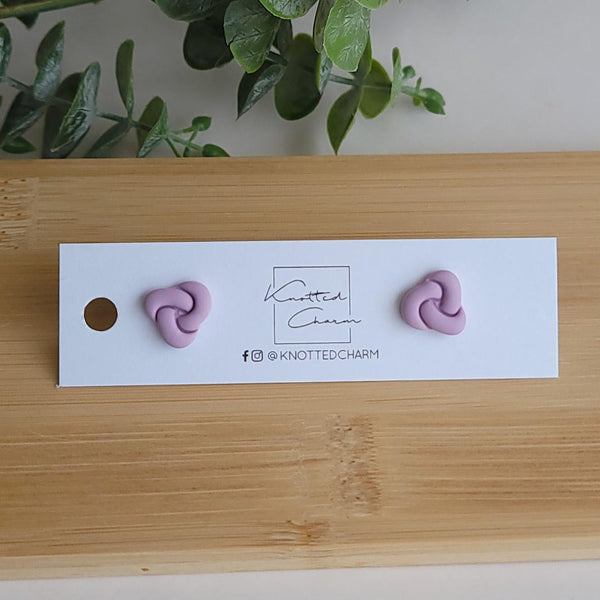 Knot Style Earring Studs - Assorted Colours