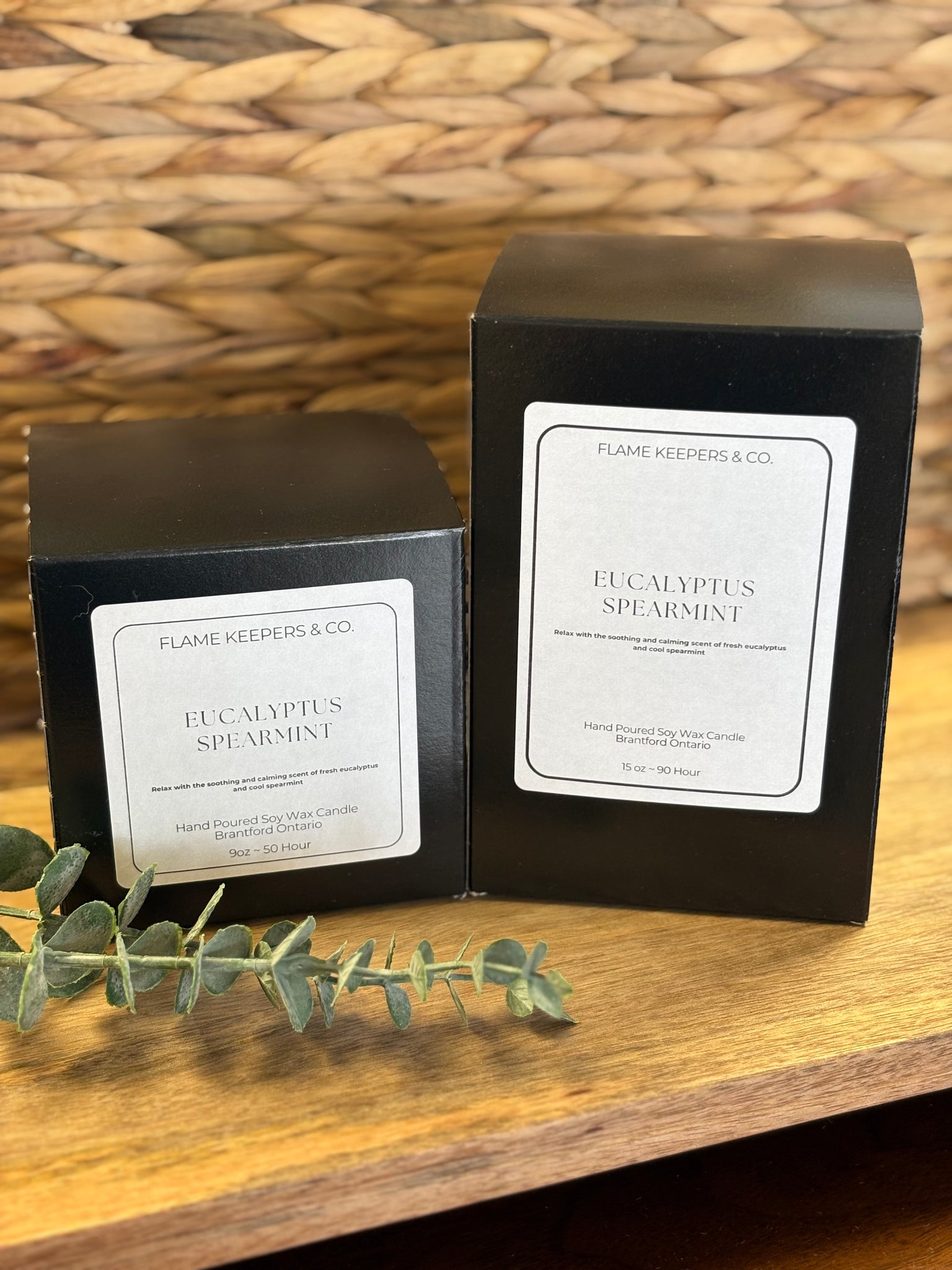 Eucalyptus Spearmint Soy Wax Candle - 2 Sizes