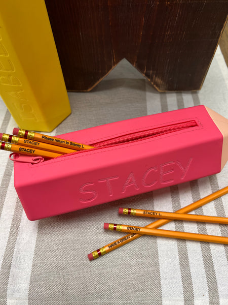 Personalized Silicone Pencil Case - 3 Colours