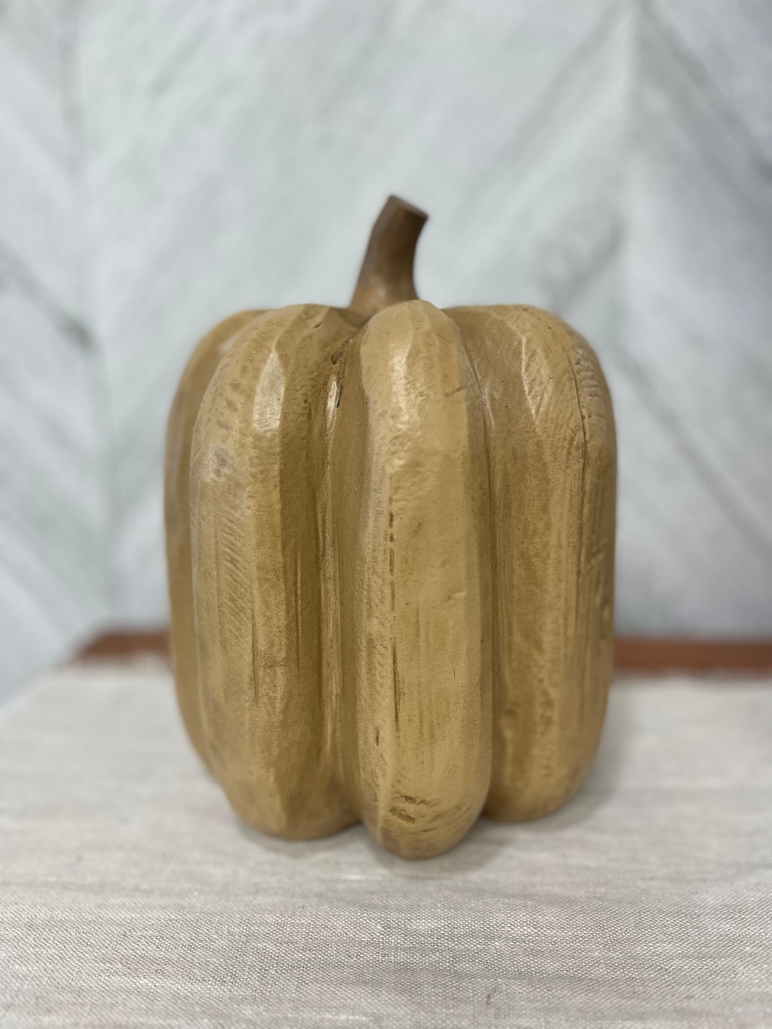 Tall Beige Pumpkin