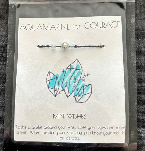 Mini Wish tie on bracelet - Courage