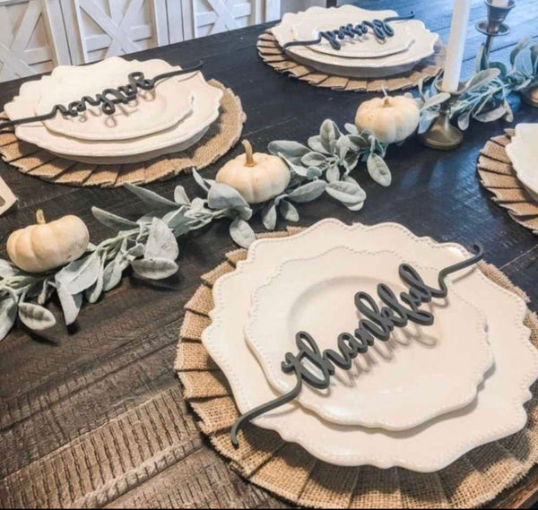 Holiday Fall Wooden Place Cards/Setting