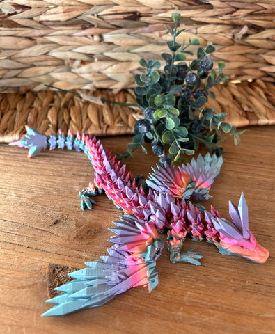 3D Printed Large Dragon W/Wings- Assorted Colours