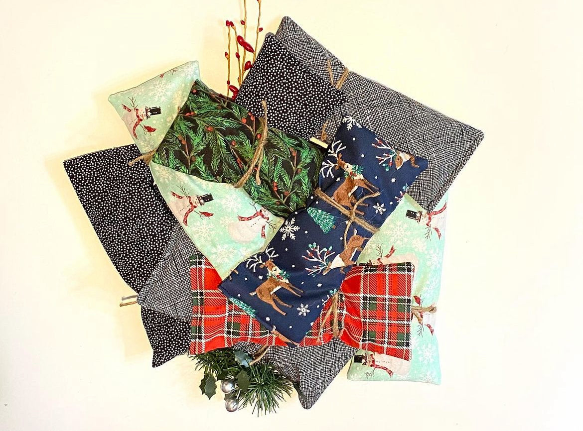 Christmas Holly Flaxseed & Lavender Eye Pillow