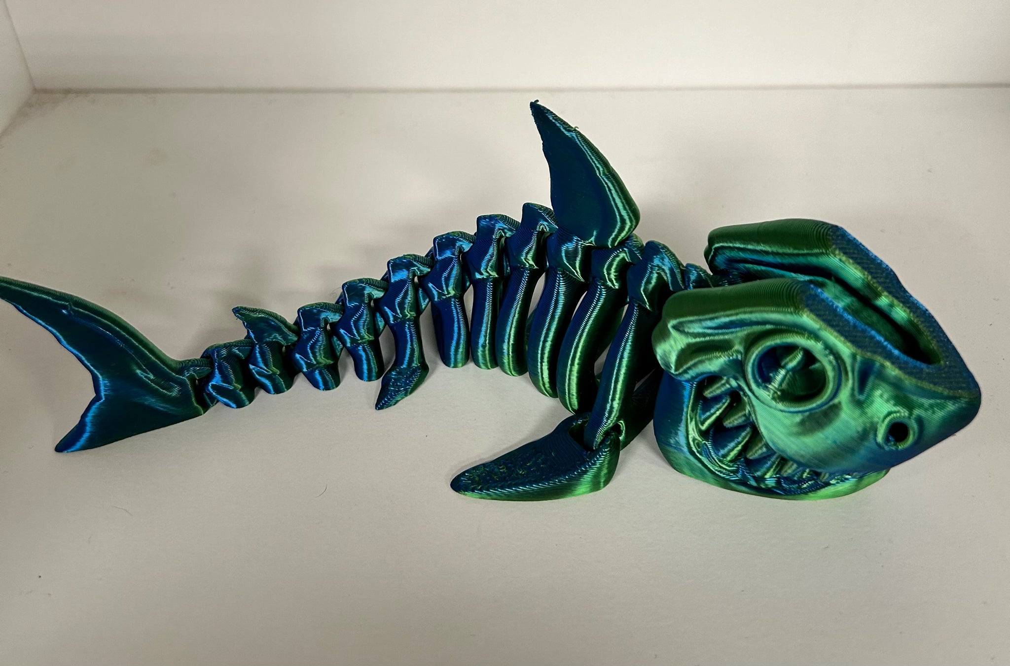 3D Printed Small Skeleton Shark - Assorted Colours