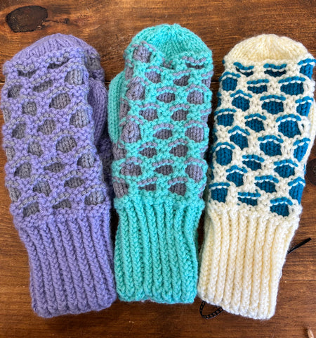 Knitted Mittens - Assorted Colours