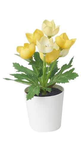 Mini Potted Plant -Yellow Flower