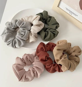 Ribbed Scrunchies-6 Colours Available
