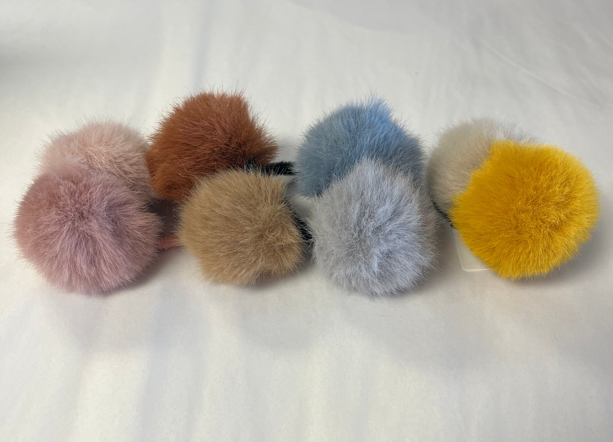Fuzzy Pompom Hair Ties