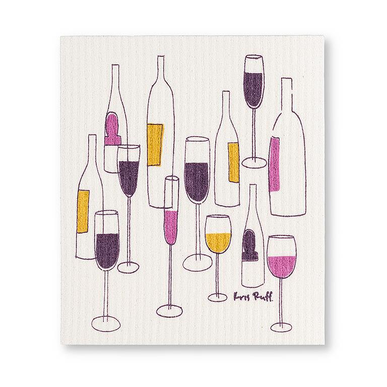 Large Wine Bottles Swedish Dish Cloth