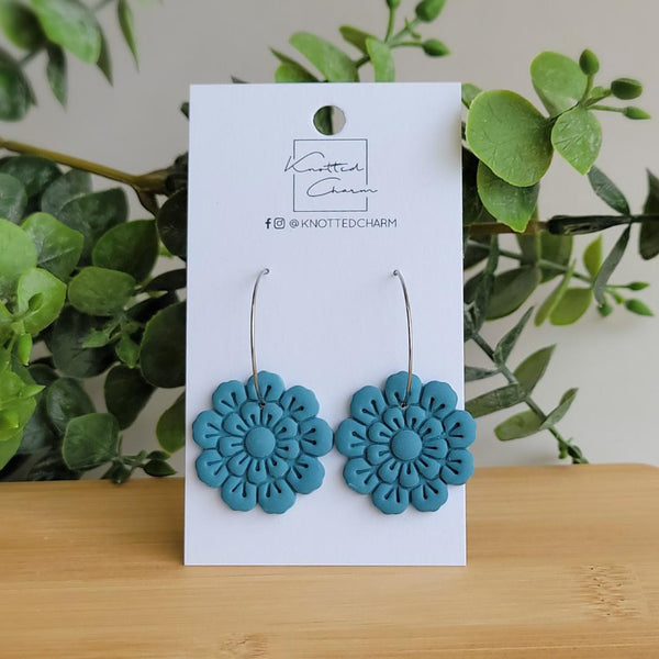 Large Flower Hoop - Deep Blue - 2 Options