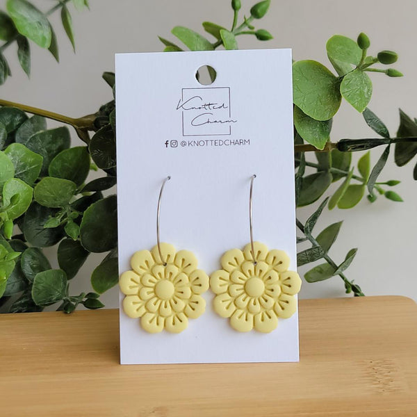 Large Flower Hoop - Yellow - 2 Options