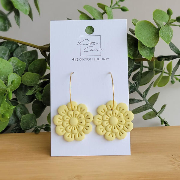 Large Flower Hoop - Yellow - 2 Options