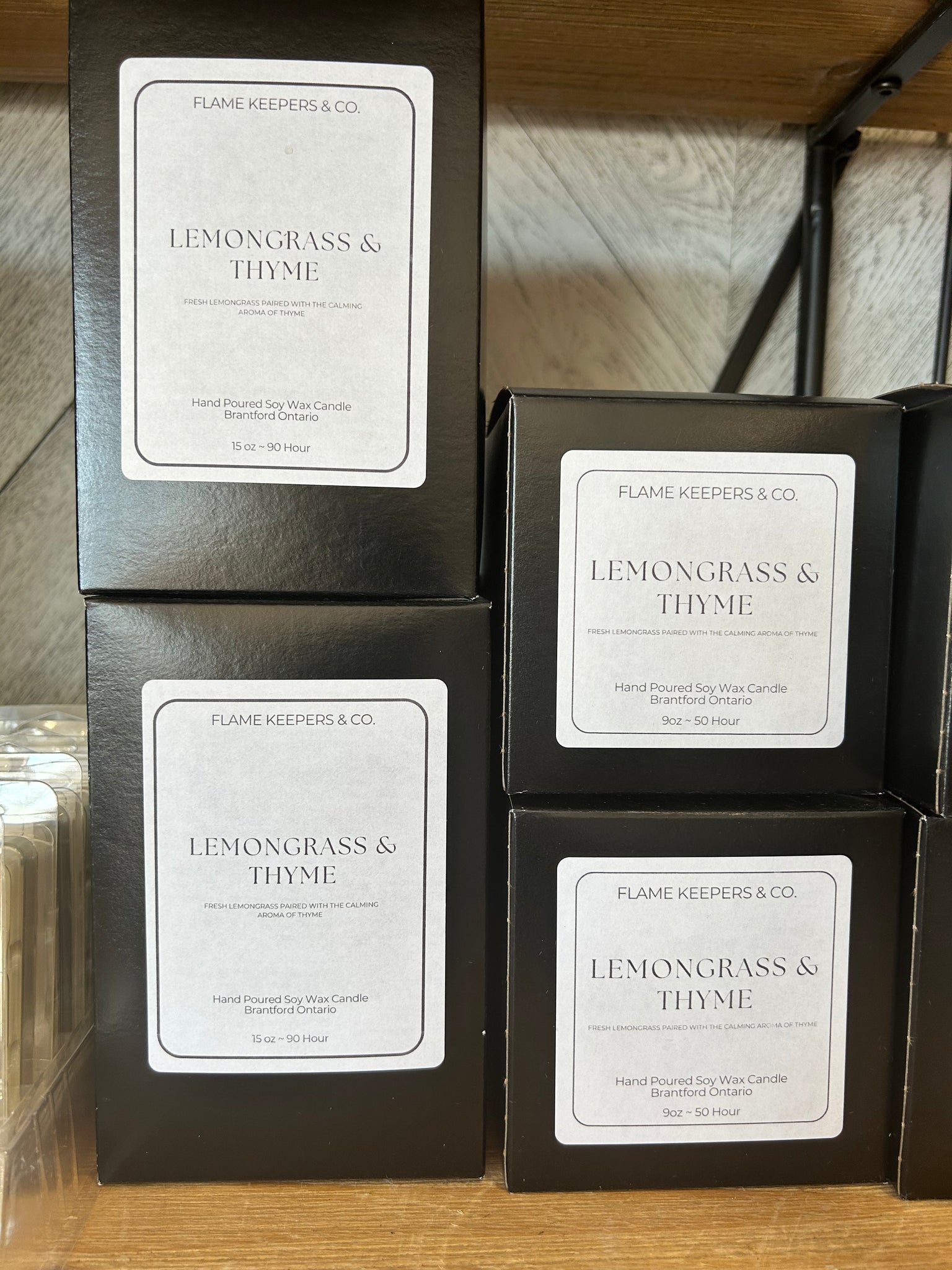 Lemongrass & Thyme Soy Wax Candle -  2 Sizes
