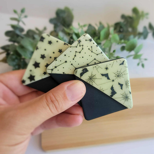 Glow In The Dark Clay Corner Bookmark - Assorted