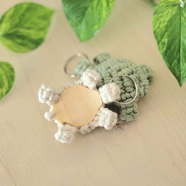 Cream Turtle Keychain