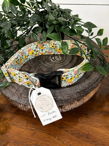 Yellow Floral  Dog Collar - X-Large