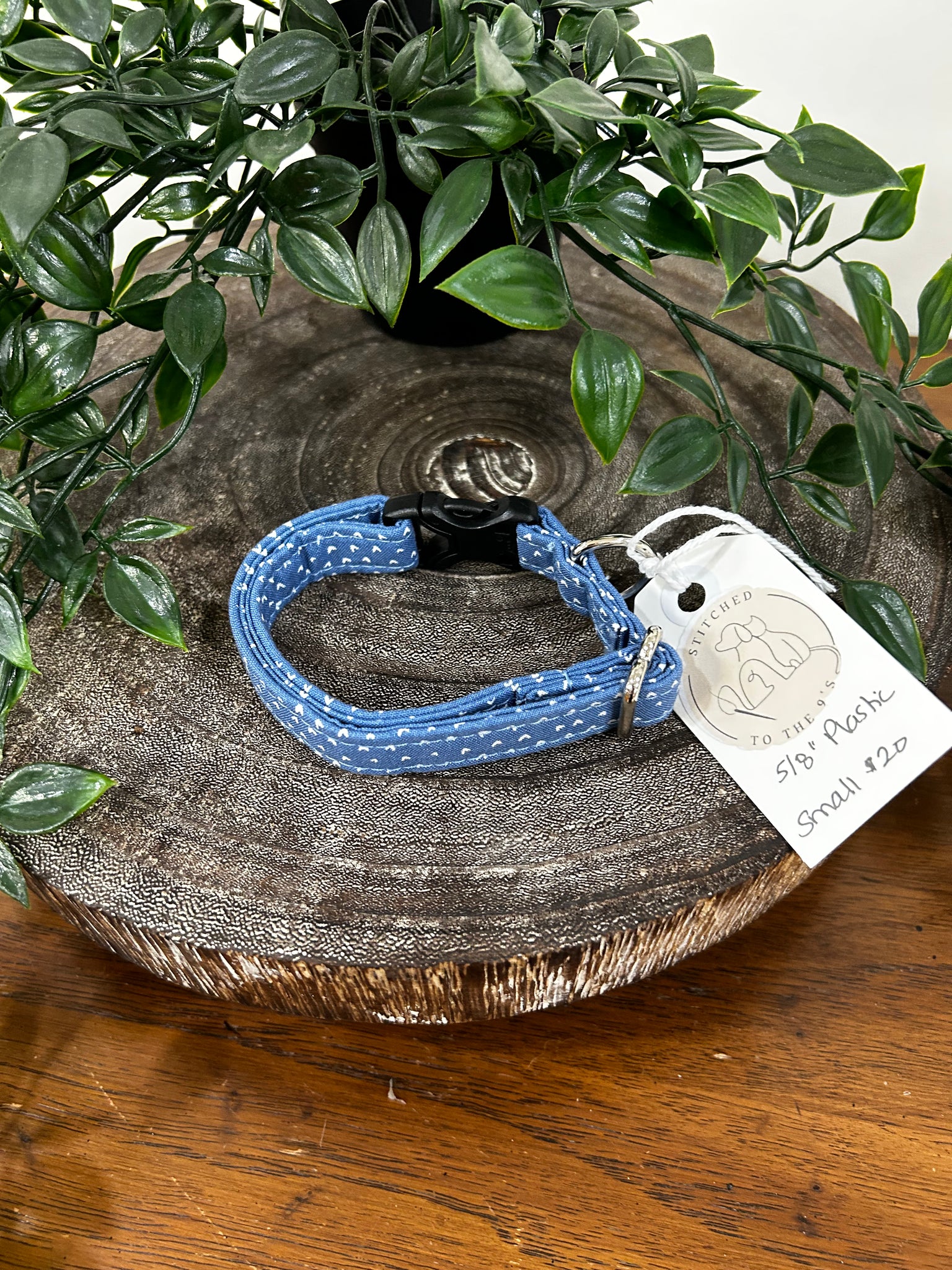 Blue Heart Cat Collar-Small