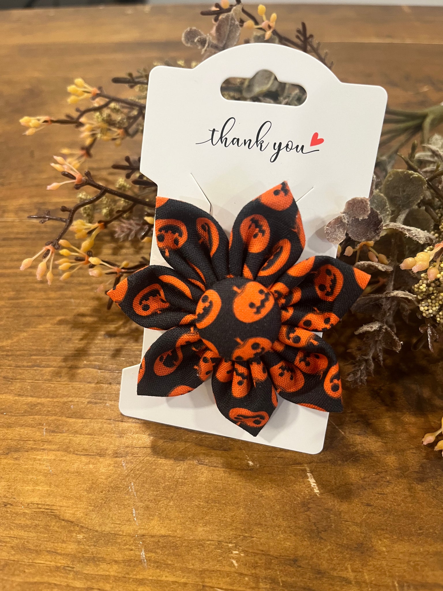 Detachable Dog Collar Flower - Jacko Lantern