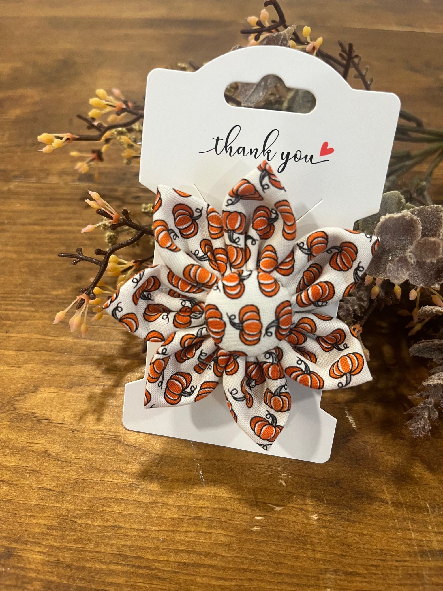 Detachable Dog Collar Flower - Pumpkins