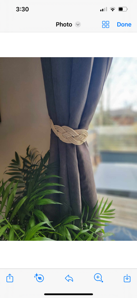 Braided Curtain Tie Backs - Short